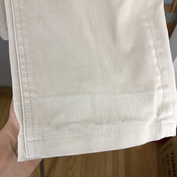 Everlane Cropped Straight Short Cuffed Hem Denim Jean in Bone‎ Sz 4 - Picture 13 of 16